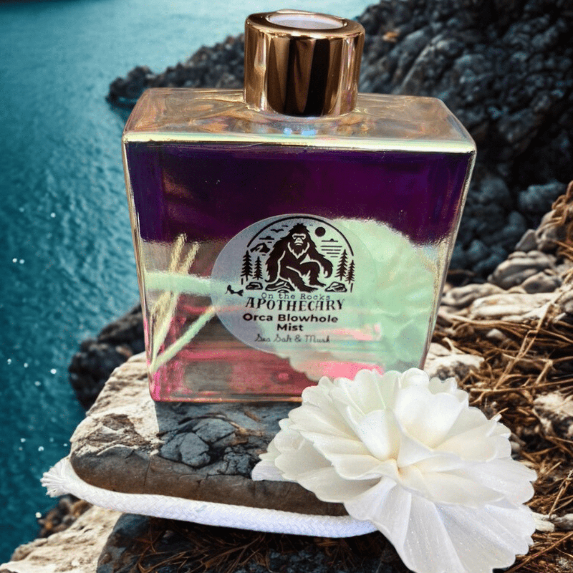 On The Rocks Apothecary reed diffuser Salty Beaches / 16oz Glass Spray Bottle Reed Diffusers Reed Diffusers