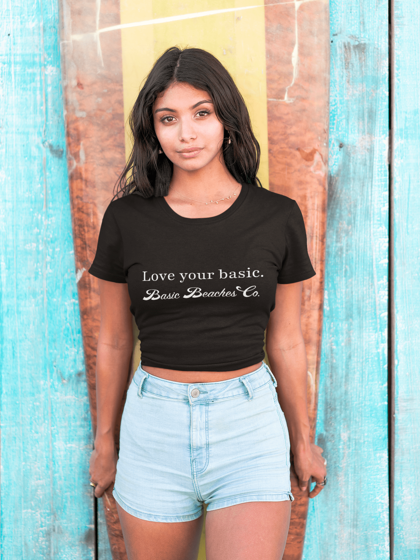 Printify T-Shirt Love Your Basic T-Shirt - Inspirational Beach Tee, Self-Love Shirt, Comfy Everyday Fit Love Your Basic T-Shirt - Inspirational Beach Tee, Self-Love Shirt, Comfy Everyday Fit