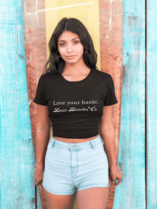 Printify T-Shirt Love Your Basic T-Shirt - Inspirational Beach Tee, Self-Love Shirt, Comfy Everyday Fit Love Your Basic T-Shirt - Inspirational Beach Tee, Self-Love Shirt, Comfy Everyday Fit