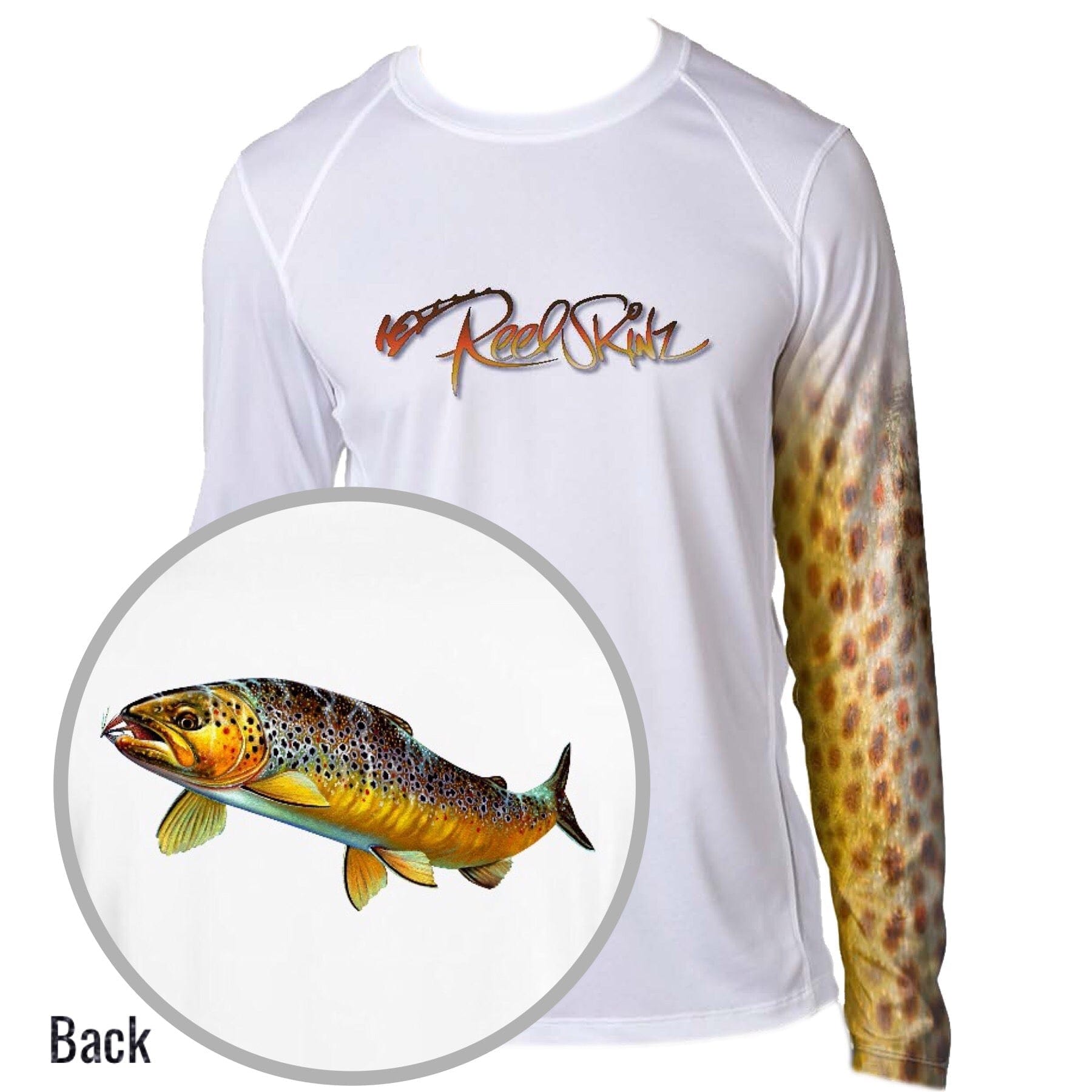 ReelSkinz SPF LONG-SLEEVE Brown Trout Skinz Brown Trout Skinz