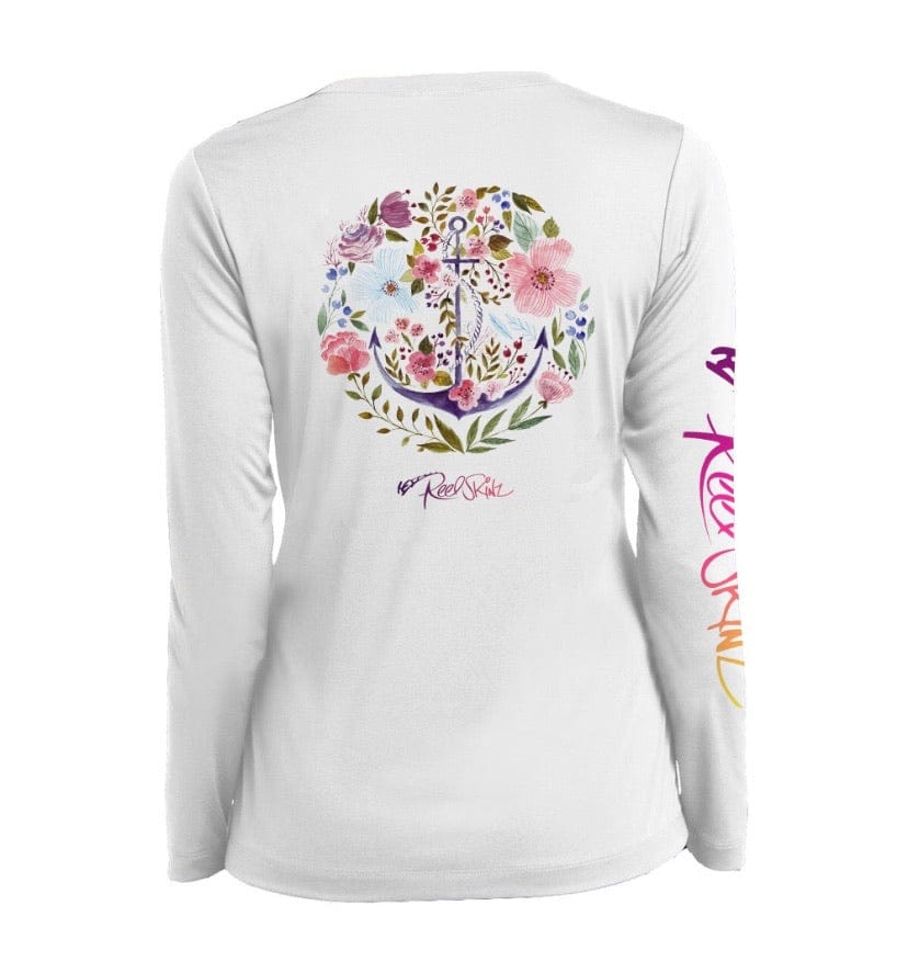 ReelSkinz SPF LONG-SLEEVE Floral Anchor Floral Anchor