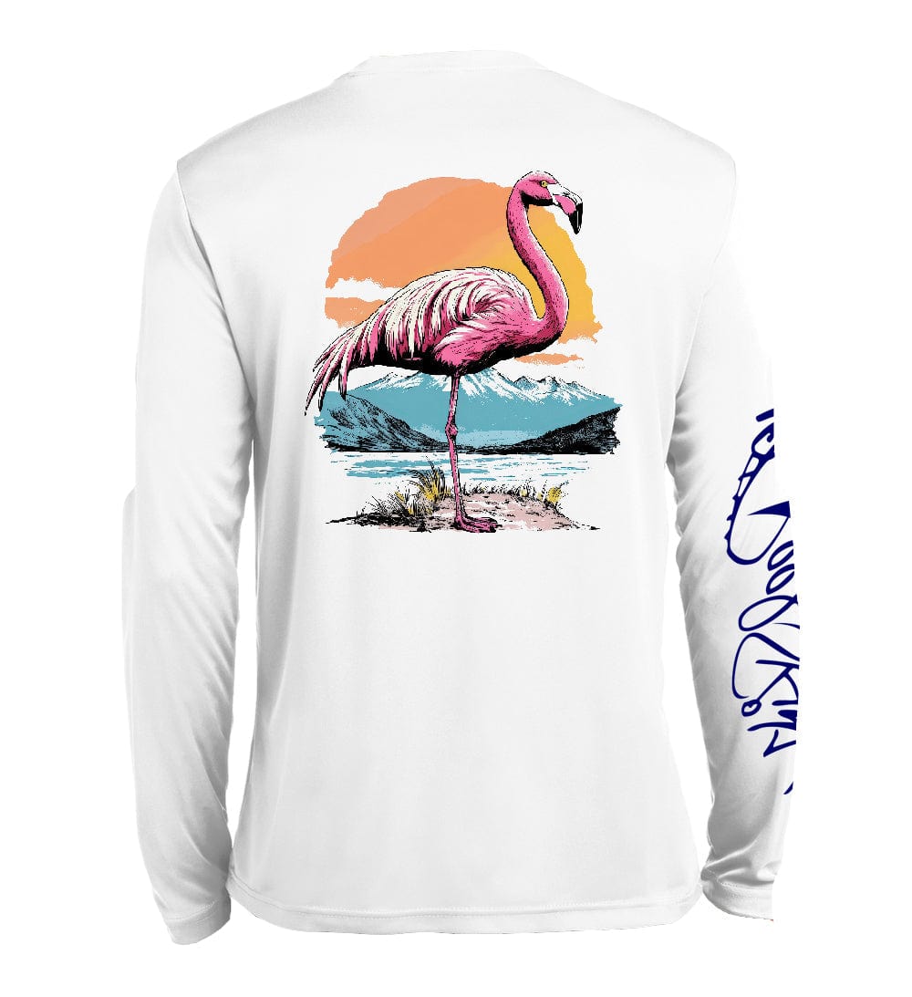ReelSkinz SPF LONG-SLEEVE Mens Flamingo Sunset Mens Flamingo Sunset