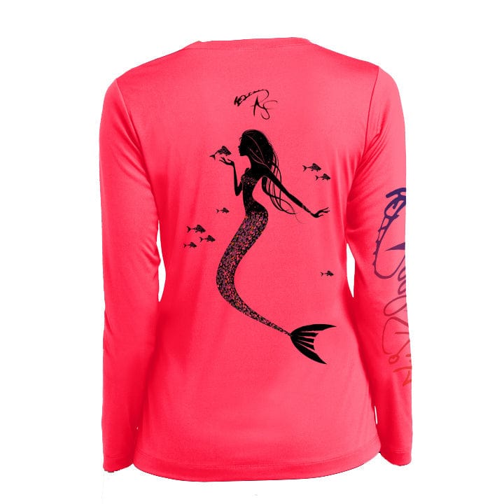 ReelSkinz SPF LONG-SLEEVE Mermaid Drawing Mermaid Drawing