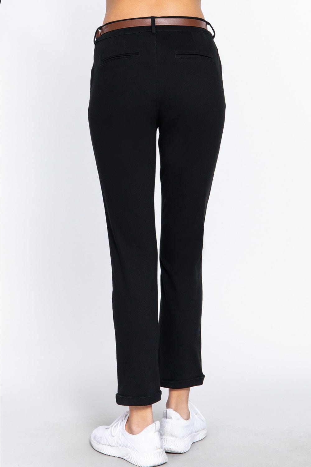 Trendsi ACTIVE BASIC Cotton-Span Twill Straight Pants ACTIVE BASIC Cotton-Span Twill Straight Pants