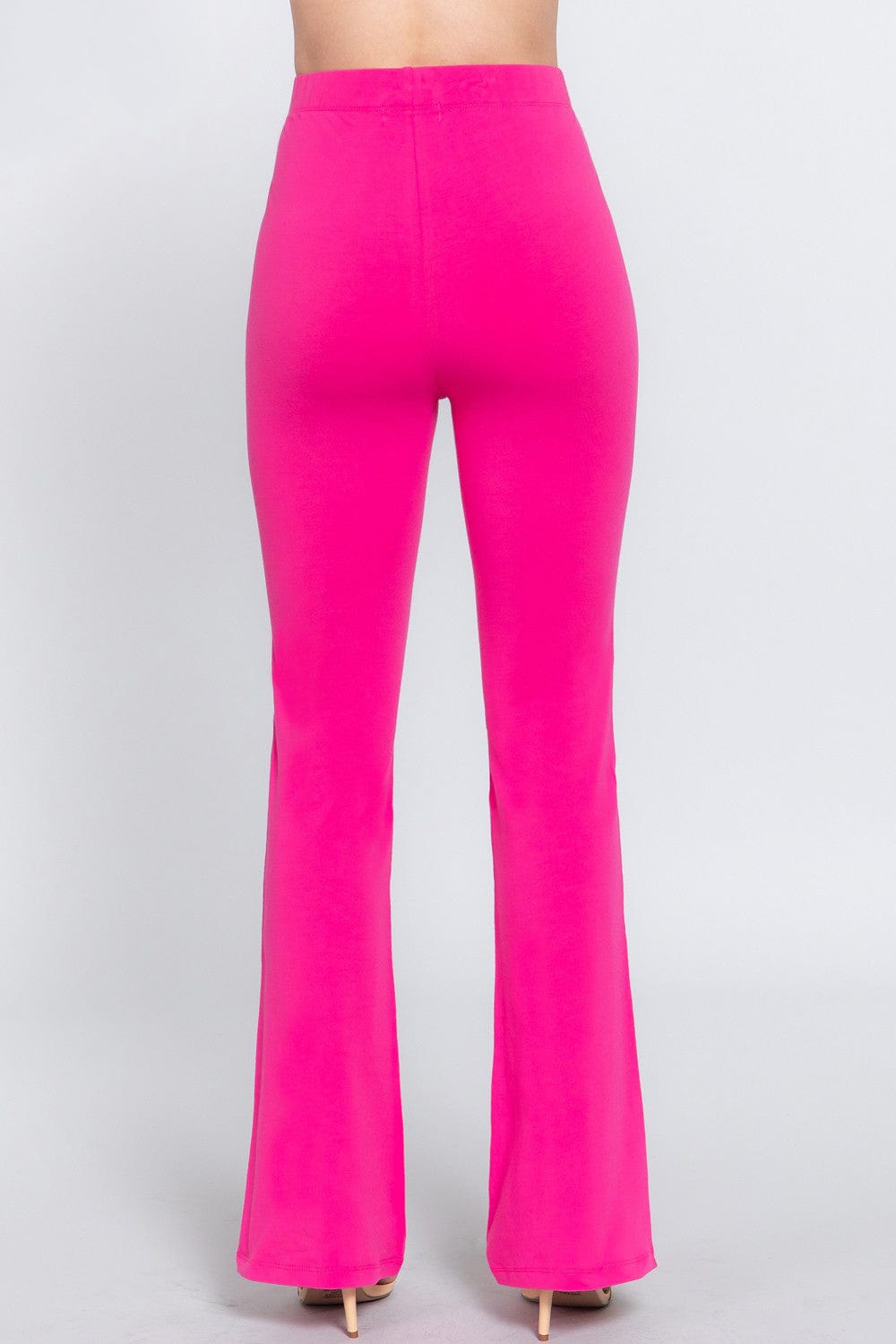 Trendsi ACTIVE BASIC Waist Elastic Slim Flare Yoga Pants ACTIVE BASIC Waist Elastic Slim Flare Yoga Pants