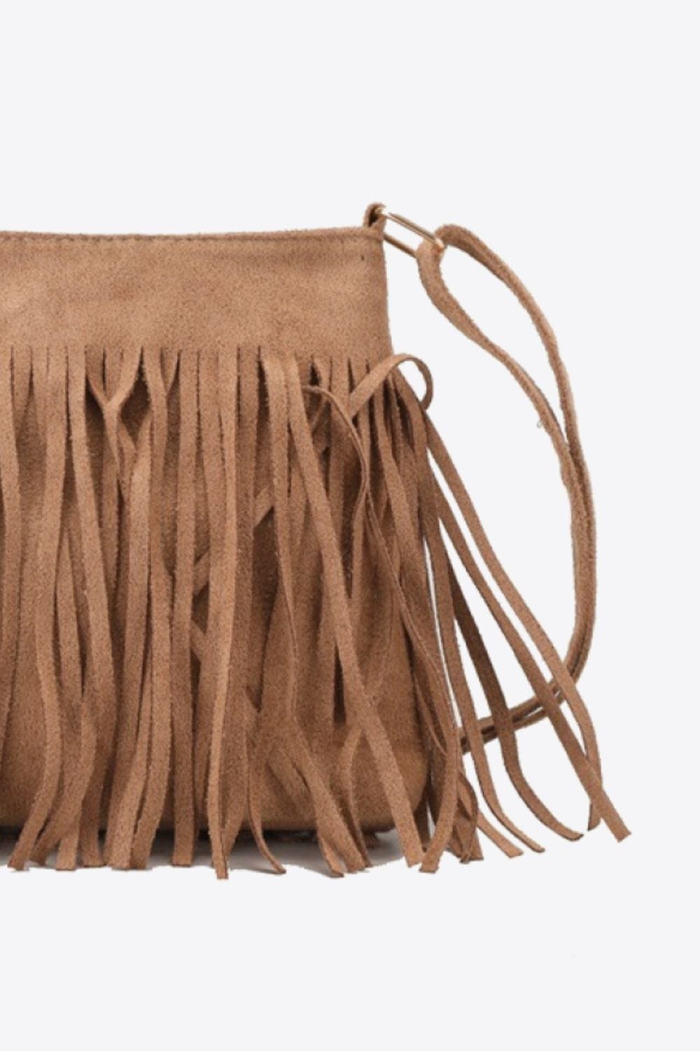 Trendsi Adored PU Leather Crossbody Bag with Fringe Adored PU Leather Crossbody Bag with Fringe