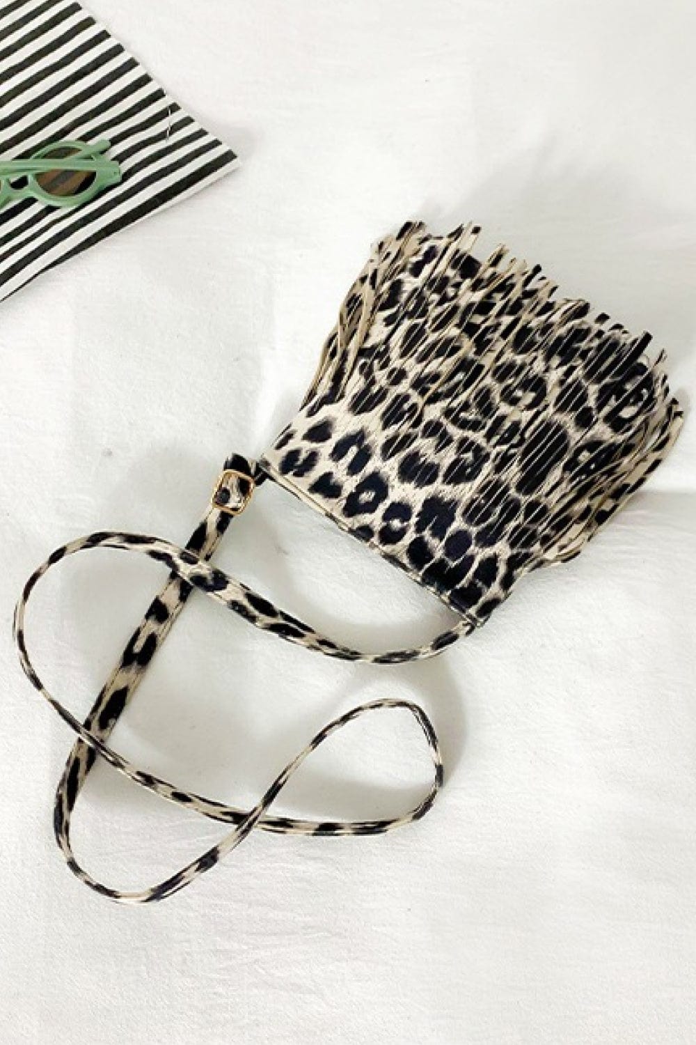 Trendsi Adored PU Leather Crossbody Bag with Fringe Adored PU Leather Crossbody Bag with Fringe