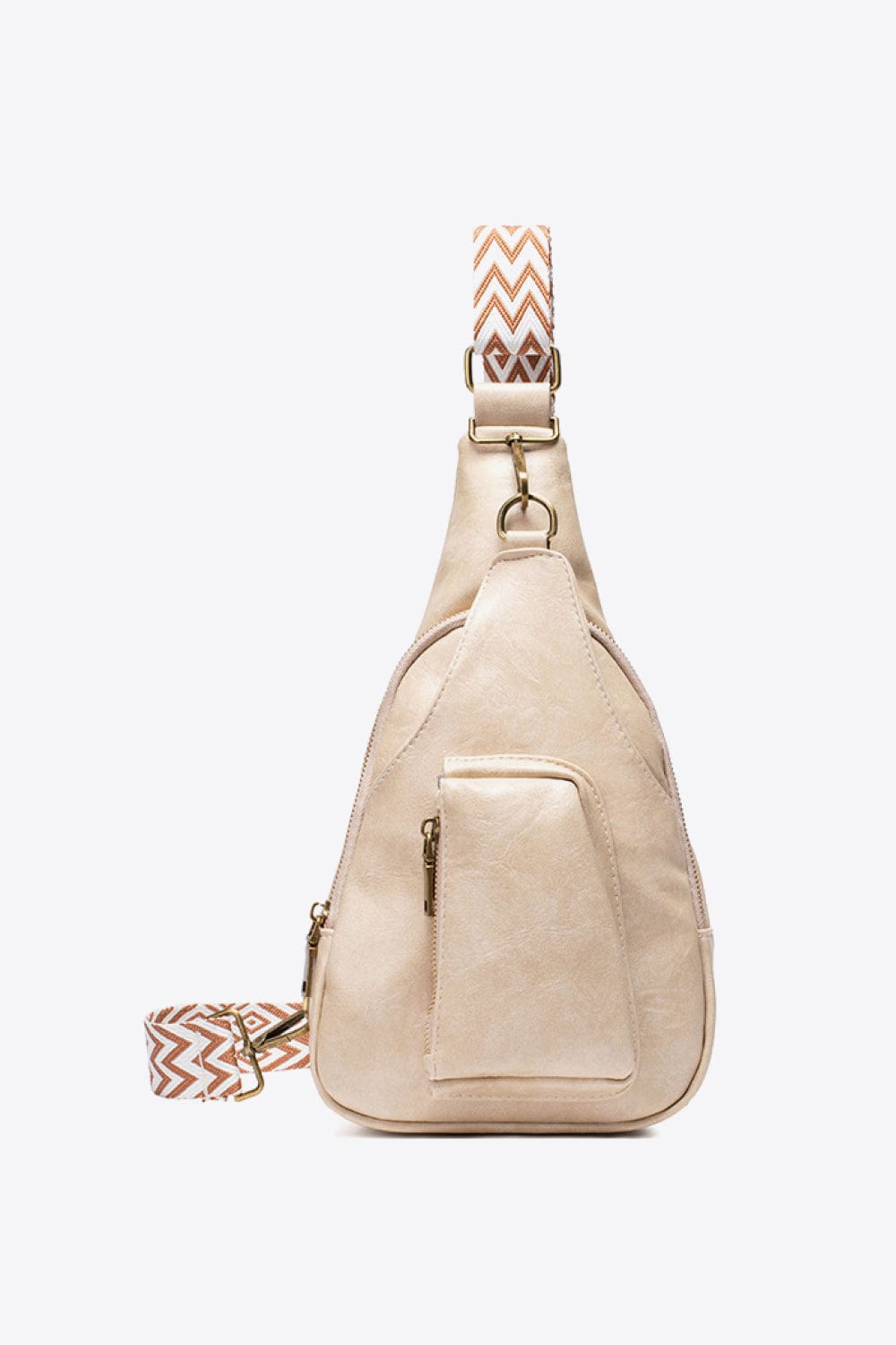 Trendsi Beige / One Size All The Feels PU Leather Sling Bag All The Feels PU Leather Sling Bag