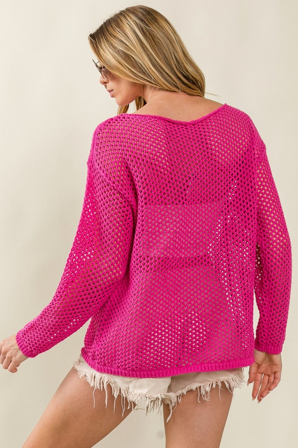 Trendsi BiBi VACAY MODE Embroidered Knit Cover Up BiBi VACAY MODE Embroidered Knit Cover Up