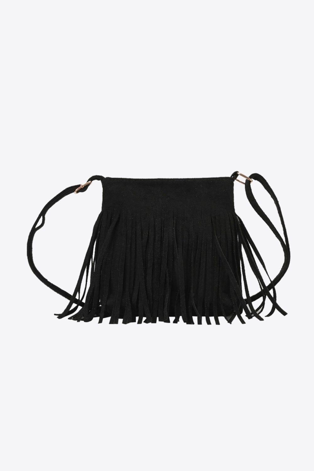 Trendsi Black / One Size Adored PU Leather Crossbody Bag with Fringe Adored PU Leather Crossbody Bag with Fringe