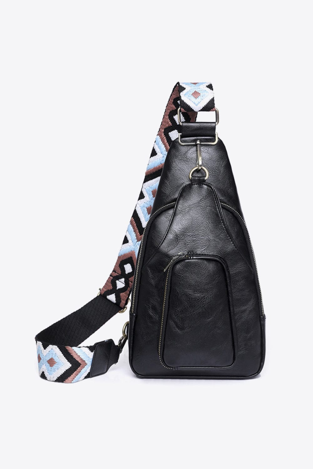 Trendsi Black / One Size Adored Take A Trip PU Leather Sling Bag Adored Take A Trip PU Leather Sling Bag