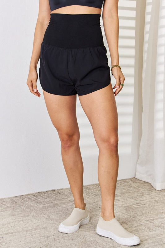 Trendsi Black / S Zenana Full Size High Waist Tummy Control Shorts Zenana Full Size High Waist Tummy Control Shorts