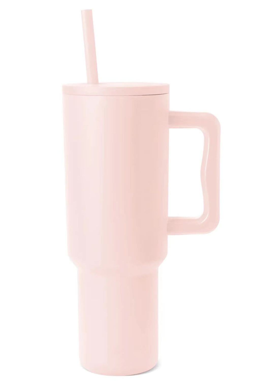Trendsi Blush Pink / One Size Monochromatic Stainless Steel Tumbler with Matching Straw Monochromatic Stainless Steel Tumbler with Matching Straw