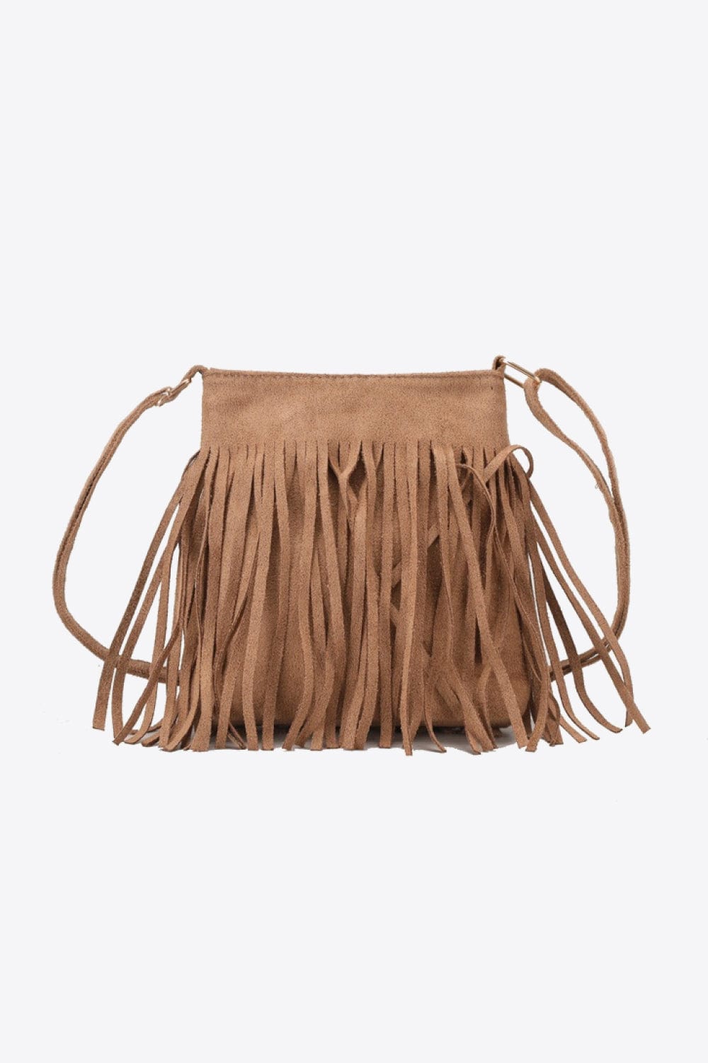 Trendsi Caramel / One Size Adored PU Leather Crossbody Bag with Fringe Adored PU Leather Crossbody Bag with Fringe