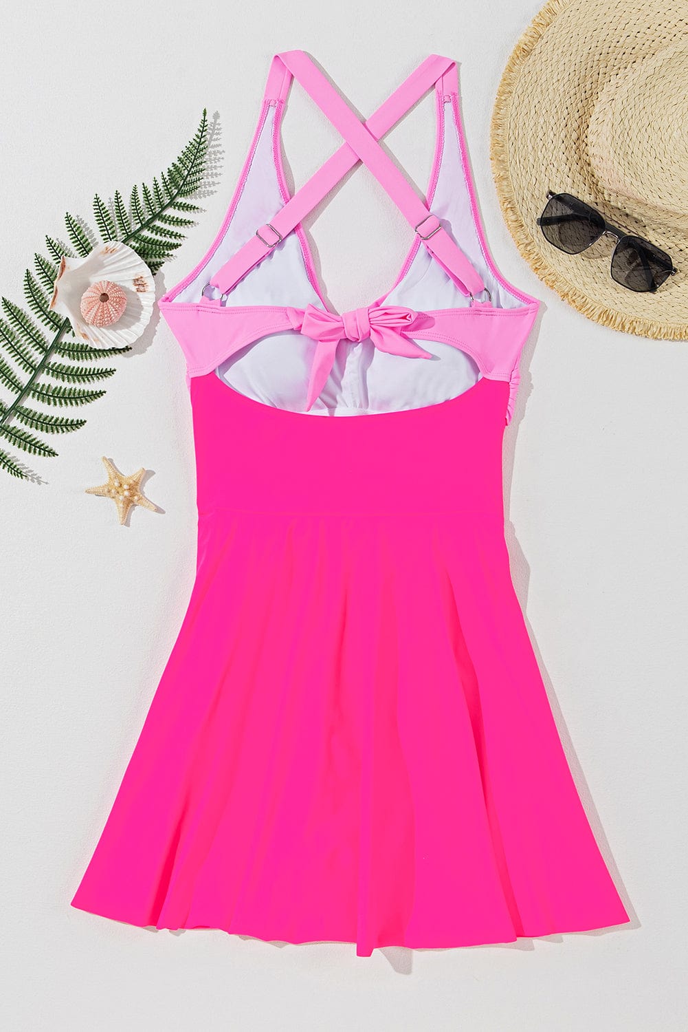 Trendsi Crisscross V-Neck One-Piece Swimwear Crisscross V-Neck One-Piece Swimwear
