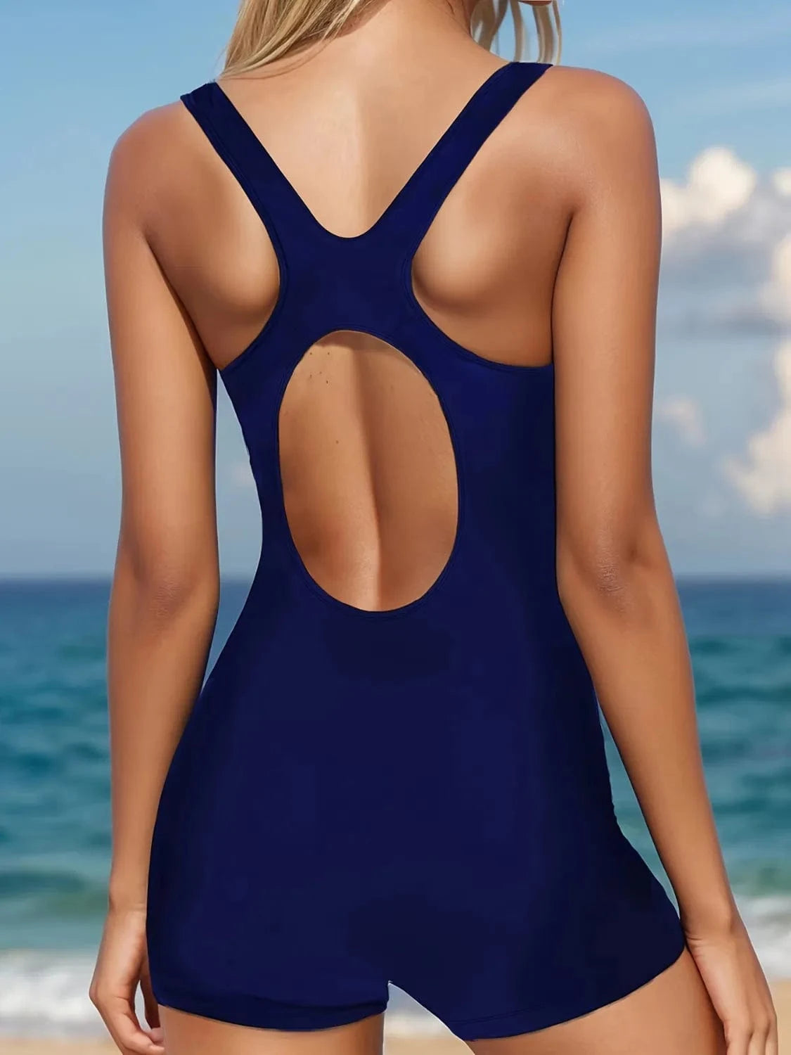 Trendsi Cutout Back Wide Strap One-Piece Swimwear Cutout Back Wide Strap One-Piece Swimwear