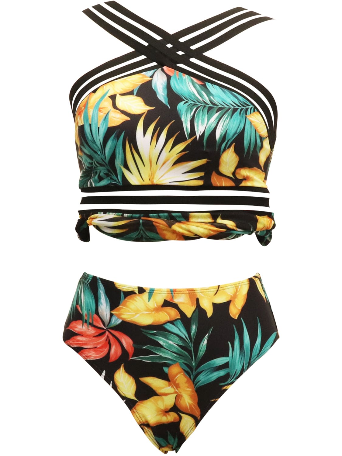 Trendsi Cutout Printed Two-Piece Swim Set Cutout Printed Two-Piece Swim Set