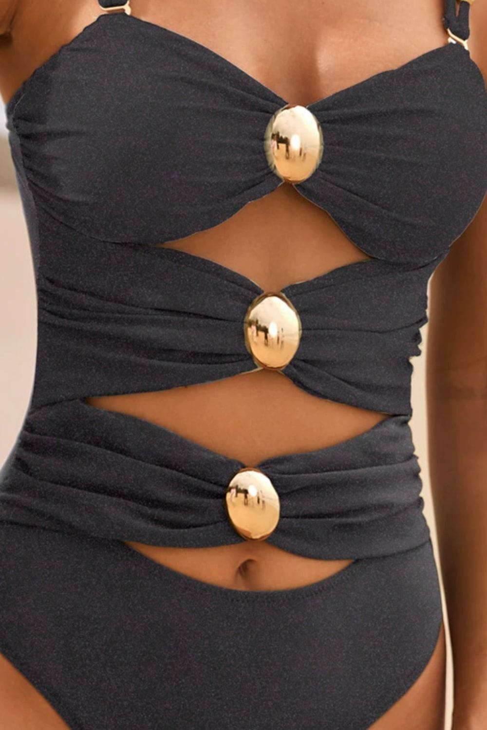 Trendsi Cutout Ruched Sweetheart Neck One-Piece Swimwear Cutout Ruched Sweetheart Neck One-Piece Swimwear