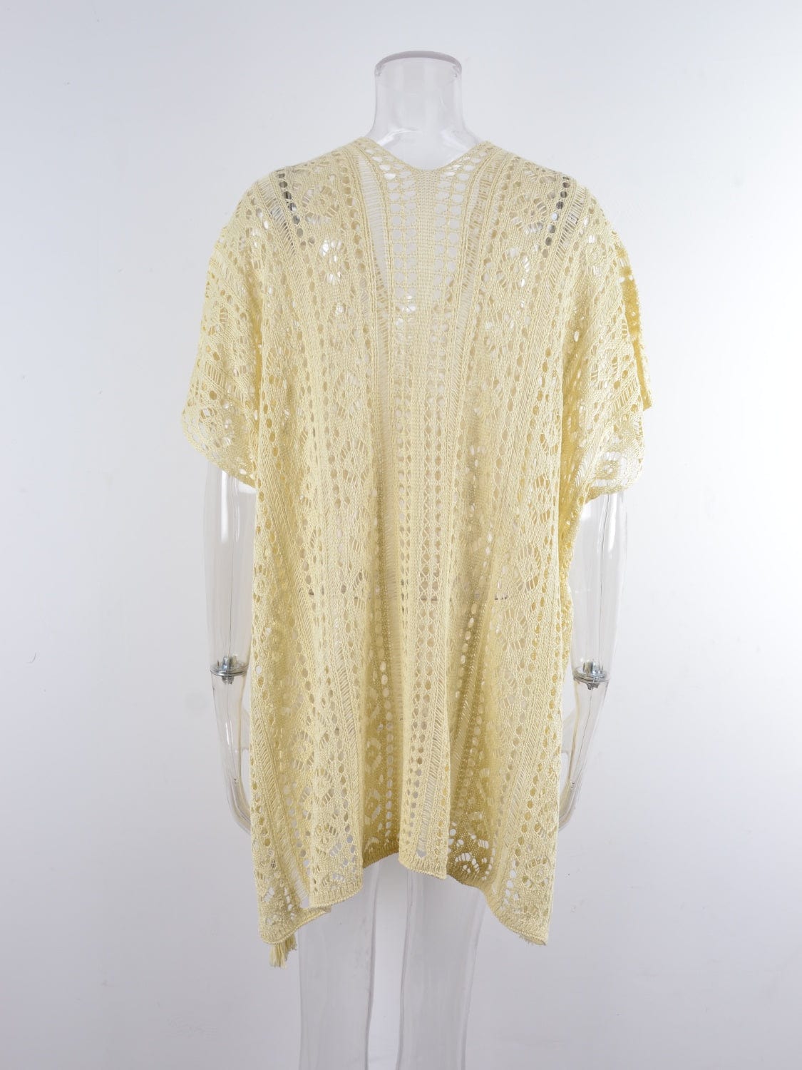 Trendsi Cutout V-Neck Cover-Up with Tassel Cutout V-Neck Cover-Up with Tassel