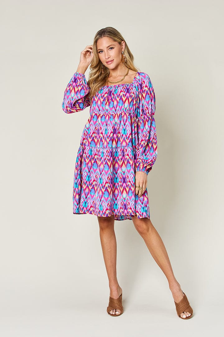 Trendsi Double Take Full Size Printed Long Sleeve Dress Double Take Full Size Printed Long Sleeve Dress