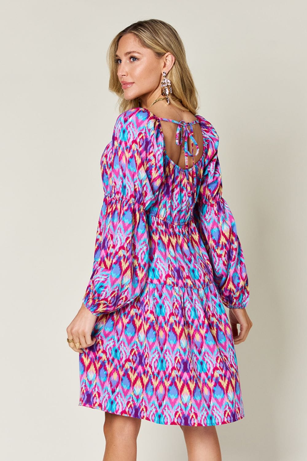 Trendsi Double Take Full Size Printed Long Sleeve Dress Double Take Full Size Printed Long Sleeve Dress