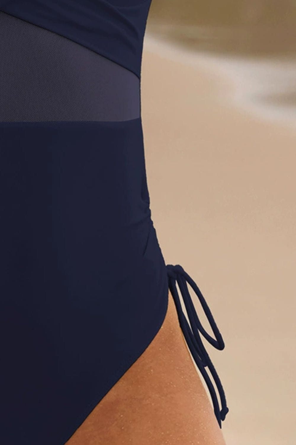 Trendsi Drawstring Ruched V-Neck One-Piece Swimwear Drawstring Ruched V-Neck One-Piece Swimwear