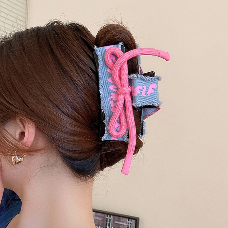 Trendsi Fall Acrylic Braided Rope Hair Claw Clip Acrylic Braided Rope Hair Claw Clip