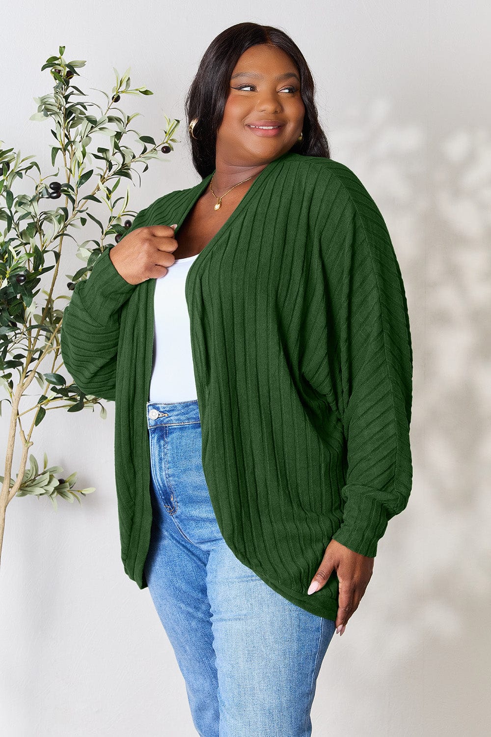 Trendsi Fall Basic Bae Full Size Ribbed Cocoon Cardigan Basic Bae Full Size Ribbed Cocoon Cardigan