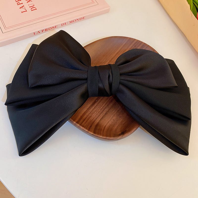 Trendsi Fall Black / One Size Bow Cloth Hair Clip Bow Cloth Hair Clip