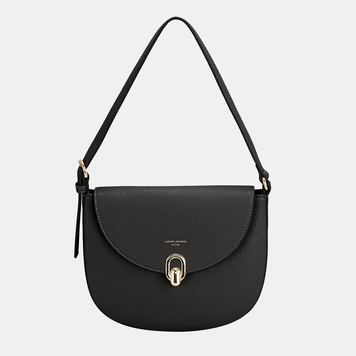 Trendsi Fall Black / One Size David Jones Metal Buckle Shoulder Bag David Jones Metal Buckle Shoulder Bag