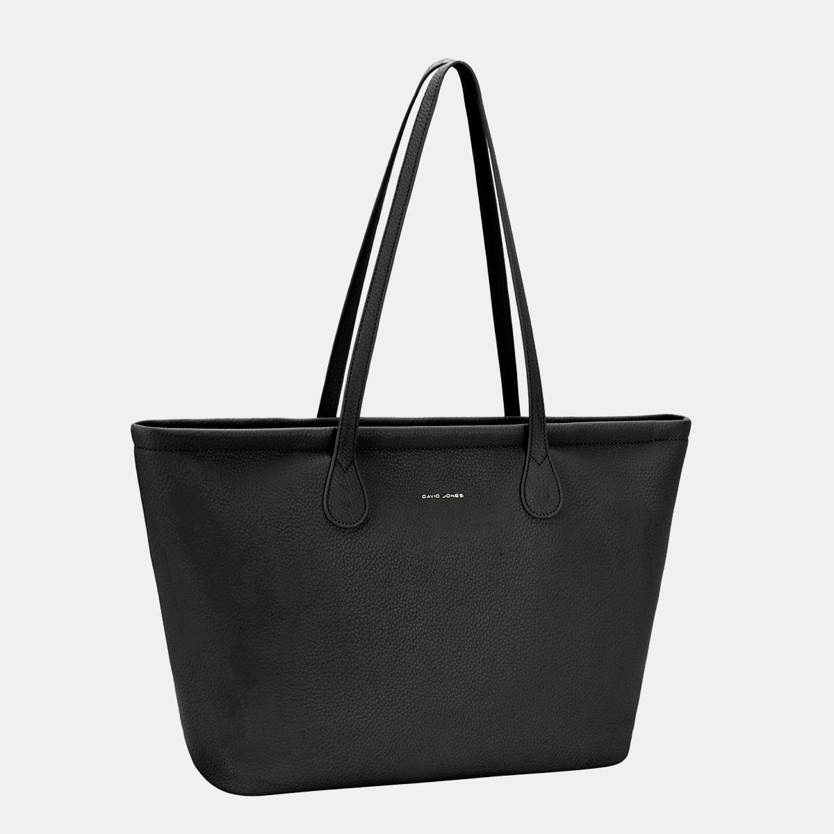 Trendsi Fall Black / One Size David Jones PU Leather Tote Bag David Jones PU Leather Tote Bag