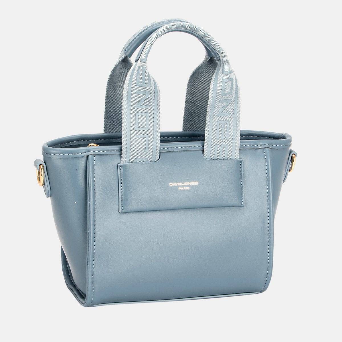 Trendsi Fall Blue / One Size David Jones Small Handbag with Embossed Pattern Handles David Jones Small Handbag with Embossed Pattern Handles