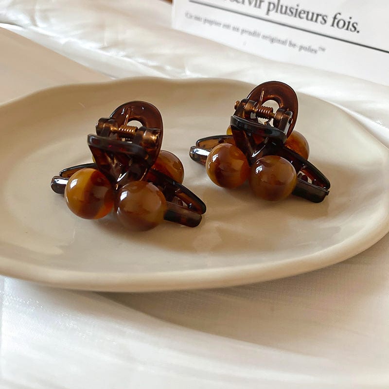 Trendsi Fall Brown / One Size Acrylic Hair Claw Clip Acrylic Hair Claw Clip