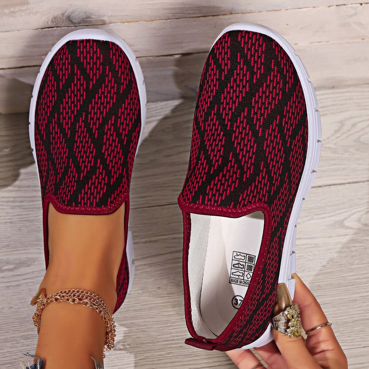 Trendsi Fall Burgundy / 36(US5) Round Toe Flat Slip-Ons Round Toe Flat Slip-Ons