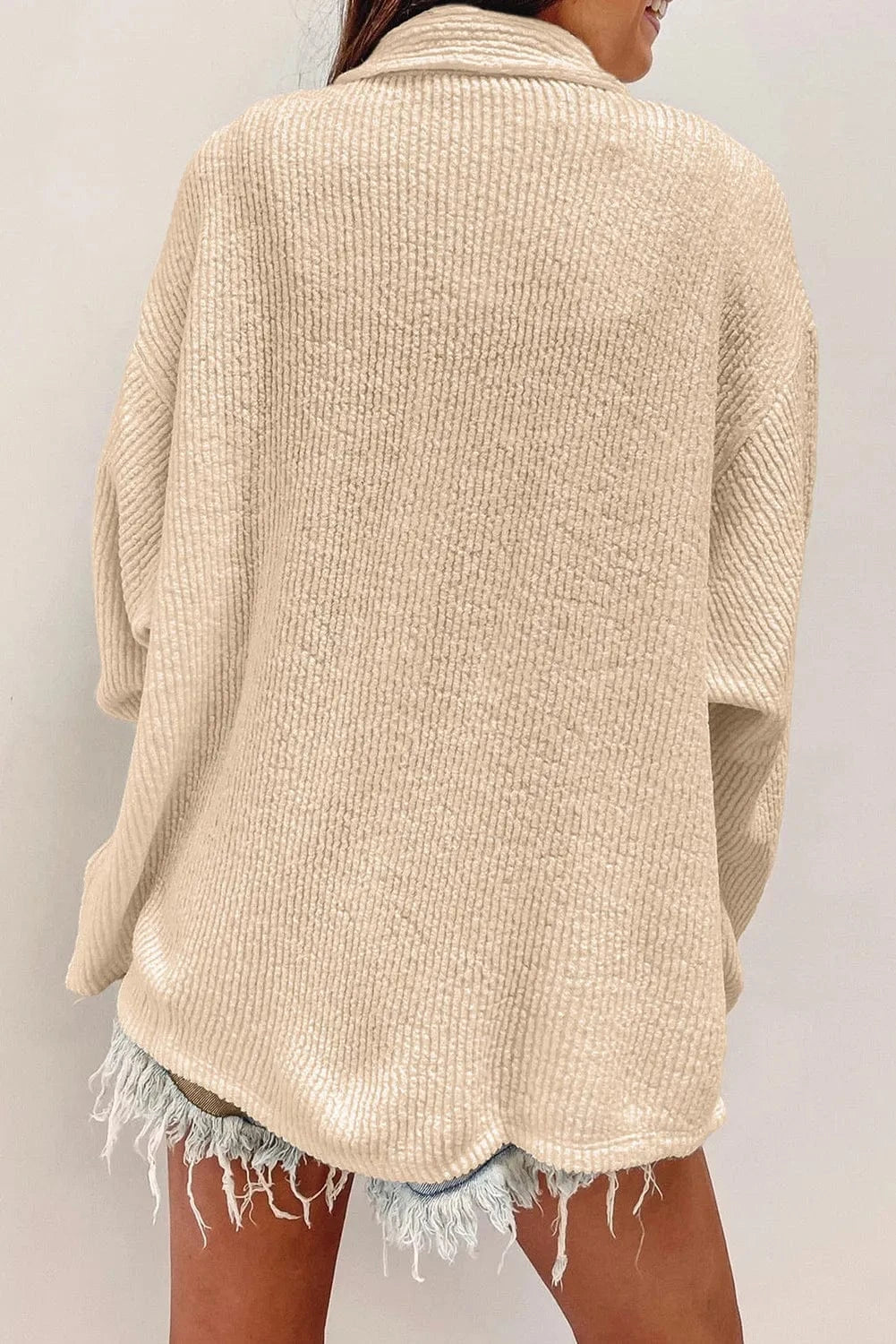 Trendsi Fall Button Up Long Sleeve Shacket Button Up Long Sleeve Shacket