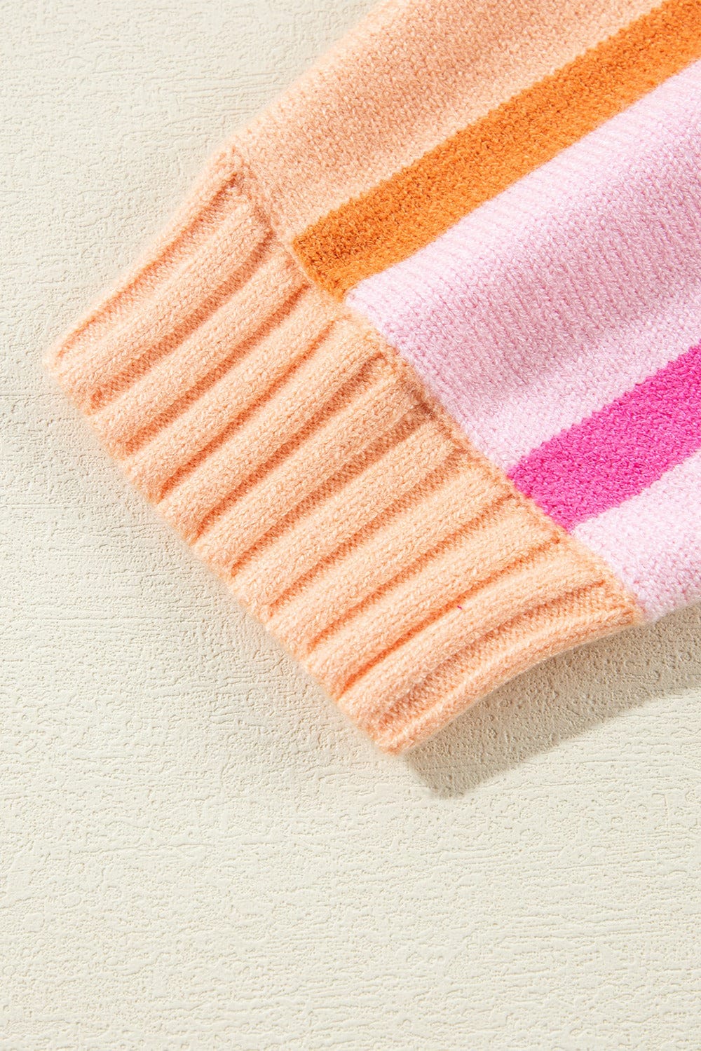 Trendsi Fall Contrast Striped Round Neck Long Sleeve Knit Top Contrast Striped Round Neck Long Sleeve Knit Top