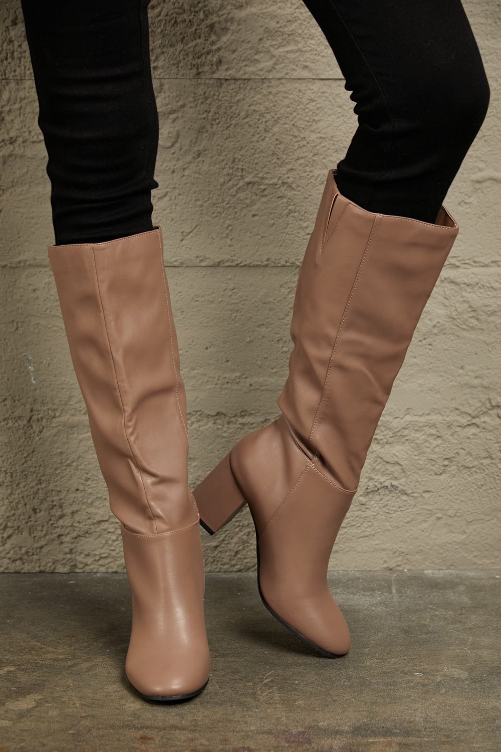 Trendsi Fall East Lion Corp Block Heel Knee High Boots East Lion Corp Block Heel Knee High Boots