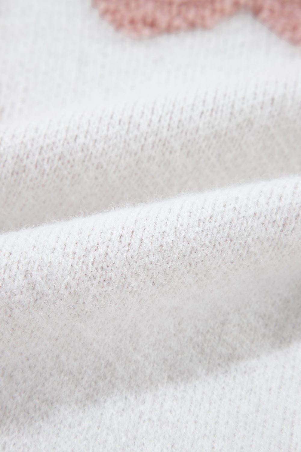 Trendsi Fall Flower Round Neck Long Sleeve Knit Top Flower Round Neck Long Sleeve Knit Top