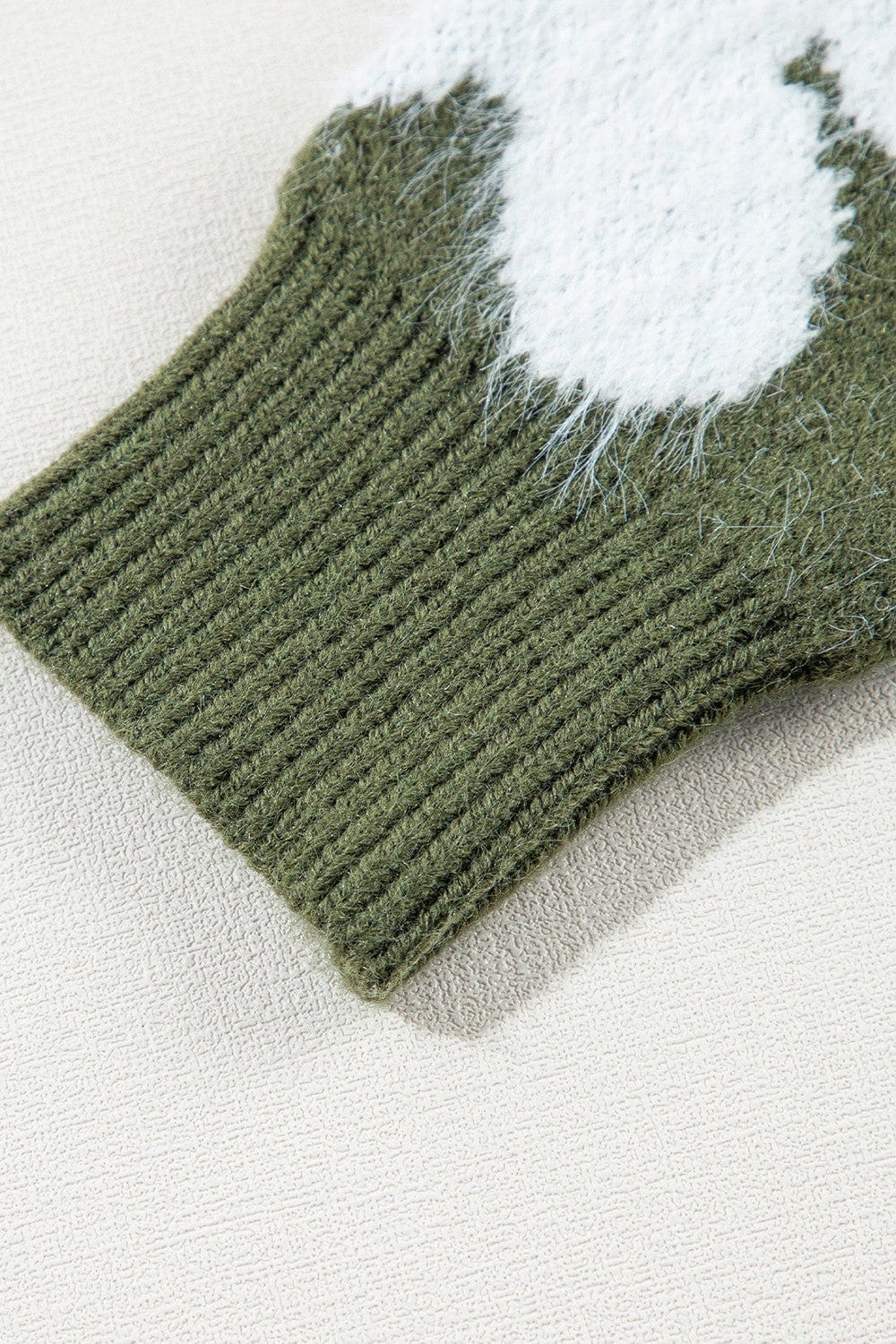 Trendsi Fall Flower Round Neck Long Sleeve Sweater Flower Round Neck Long Sleeve Sweater