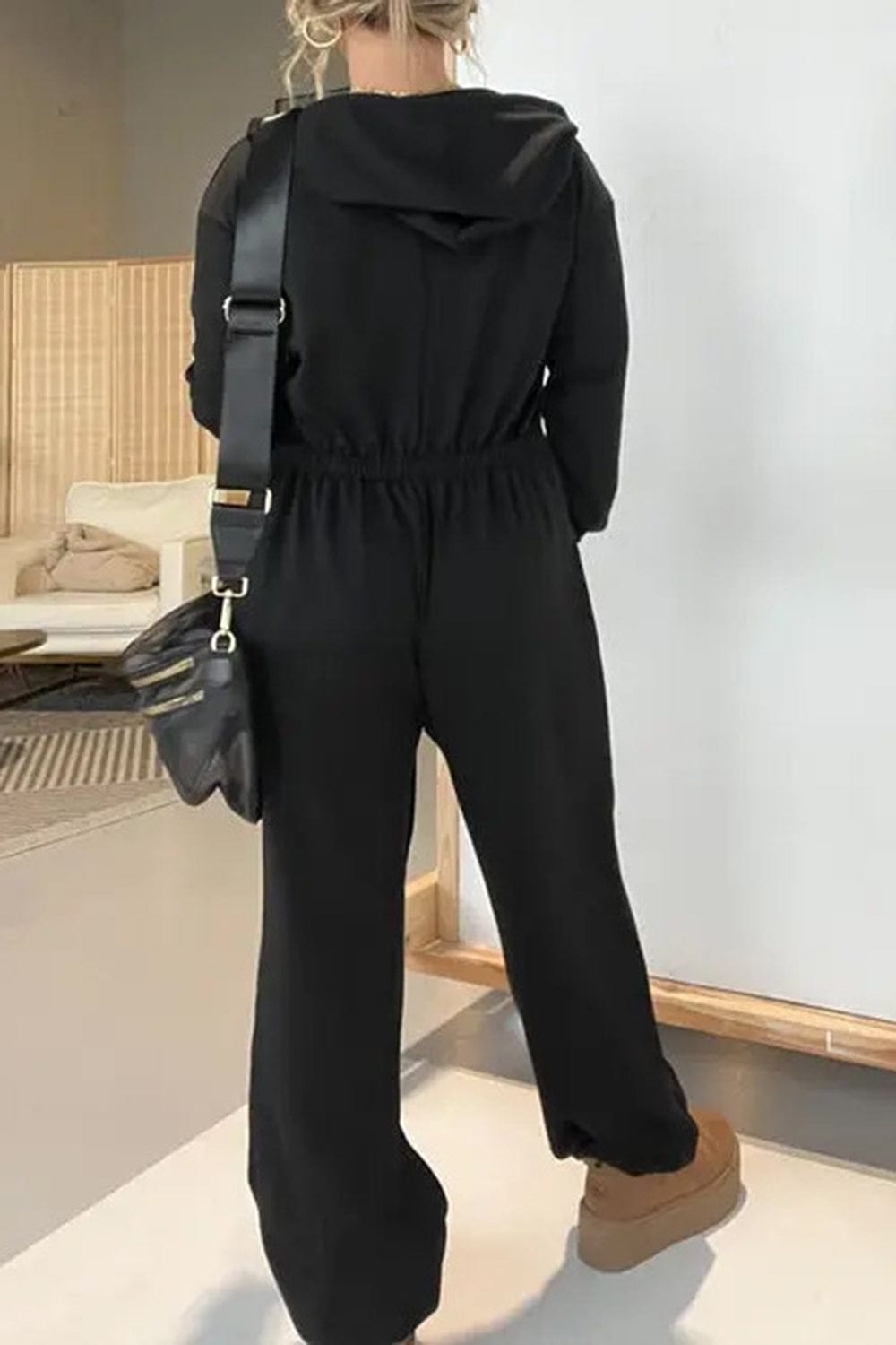 Trendsi Fall Full Size Drawstring Long Sleeve Jumpsuit Full Size Drawstring Long Sleeve Jumpsuit