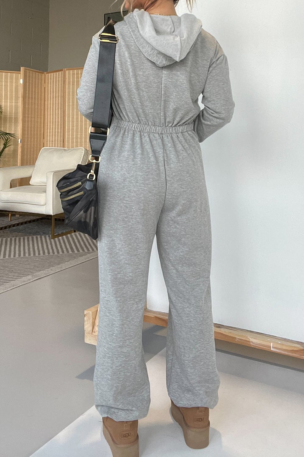 Trendsi Fall Full Size Drawstring Long Sleeve Jumpsuit Full Size Drawstring Long Sleeve Jumpsuit