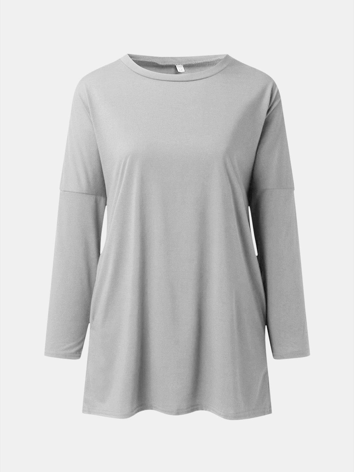 Trendsi Fall Full Size Round Neck Long Sleeve T-Shirt Full Size Round Neck Long Sleeve T-Shirt