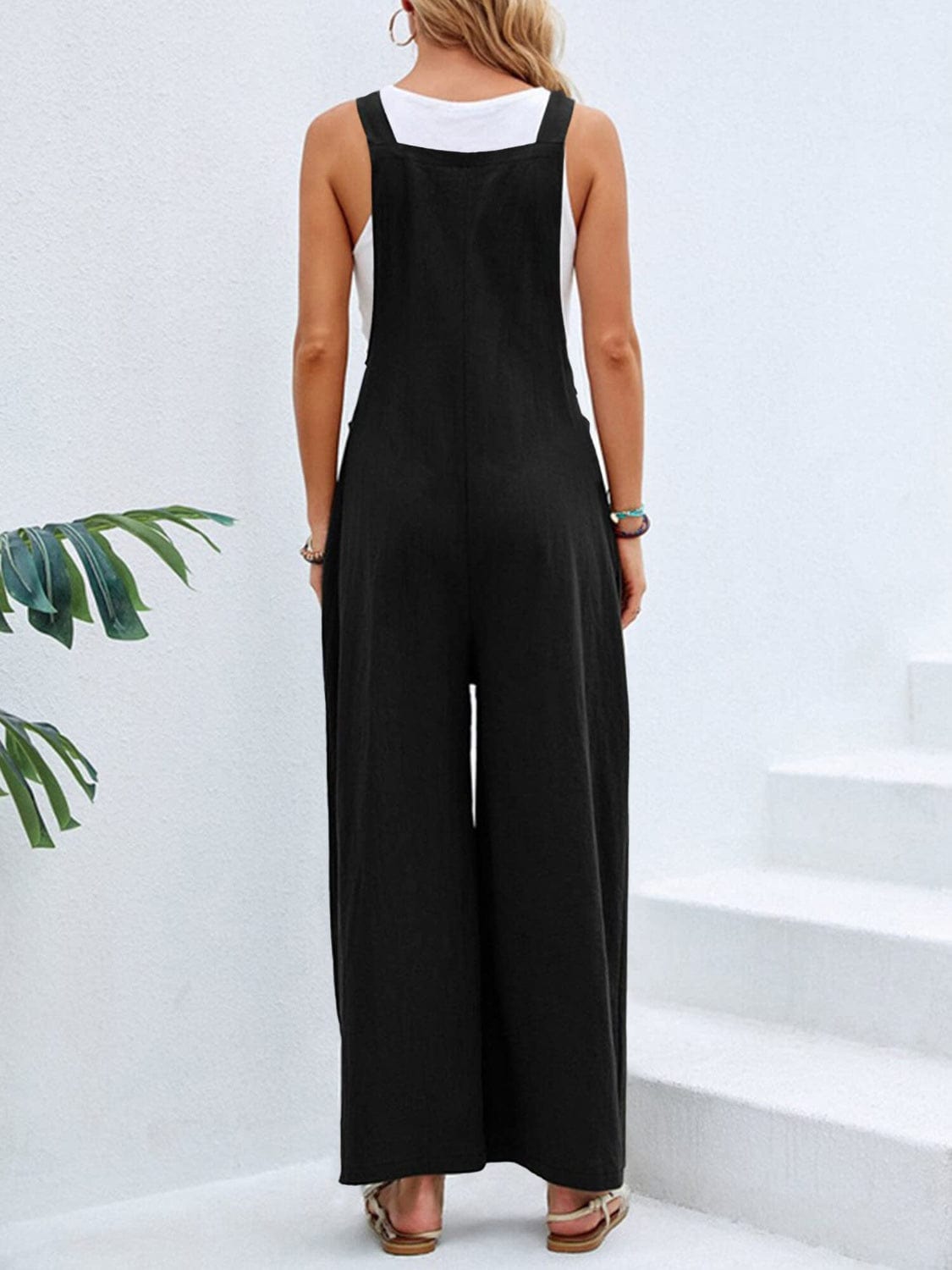 Trendsi Fall Full Size Square Neck Wide Strap Overalls Full Size Square Neck Wide Strap Overalls