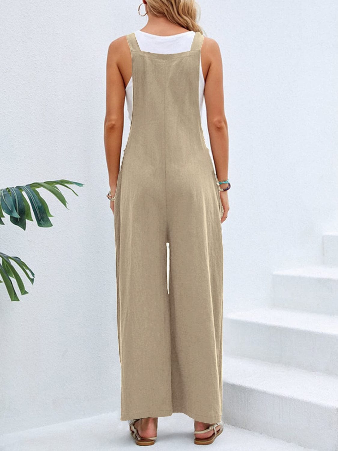 Trendsi Fall Full Size Square Neck Wide Strap Overalls Full Size Square Neck Wide Strap Overalls