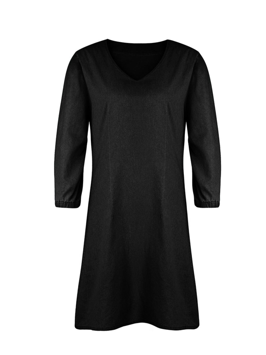 Trendsi Fall Full Size V-Neck Half Sleeve Dress Full Size V-Neck Half Sleeve Dress