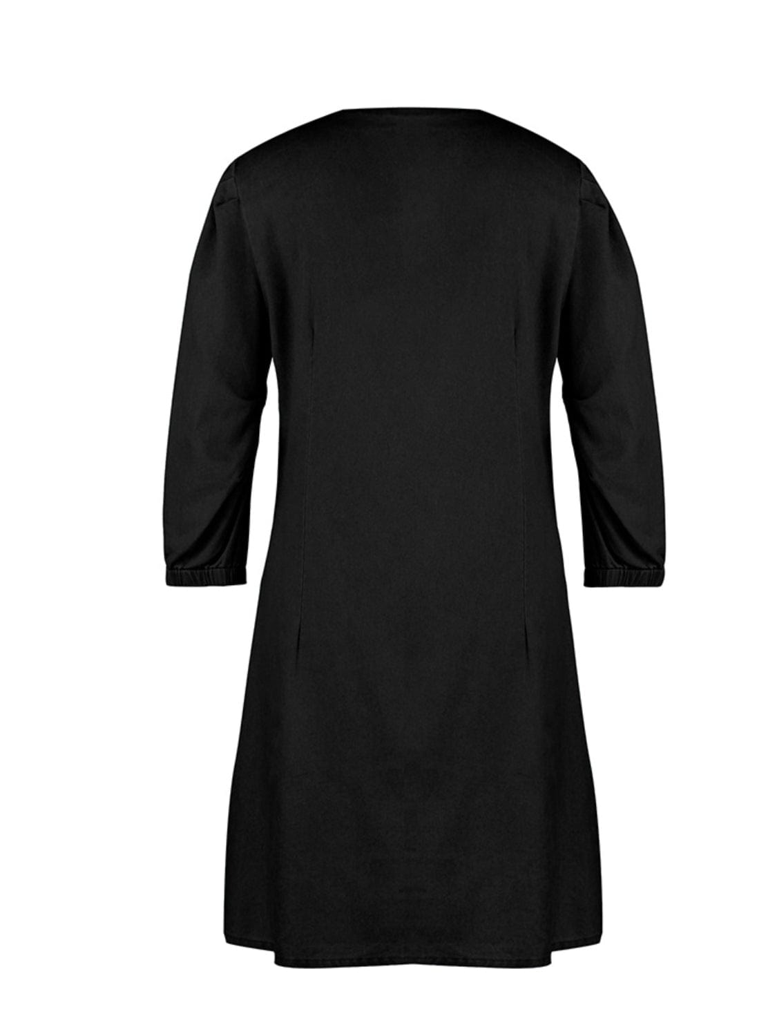 Trendsi Fall Full Size V-Neck Half Sleeve Dress Full Size V-Neck Half Sleeve Dress