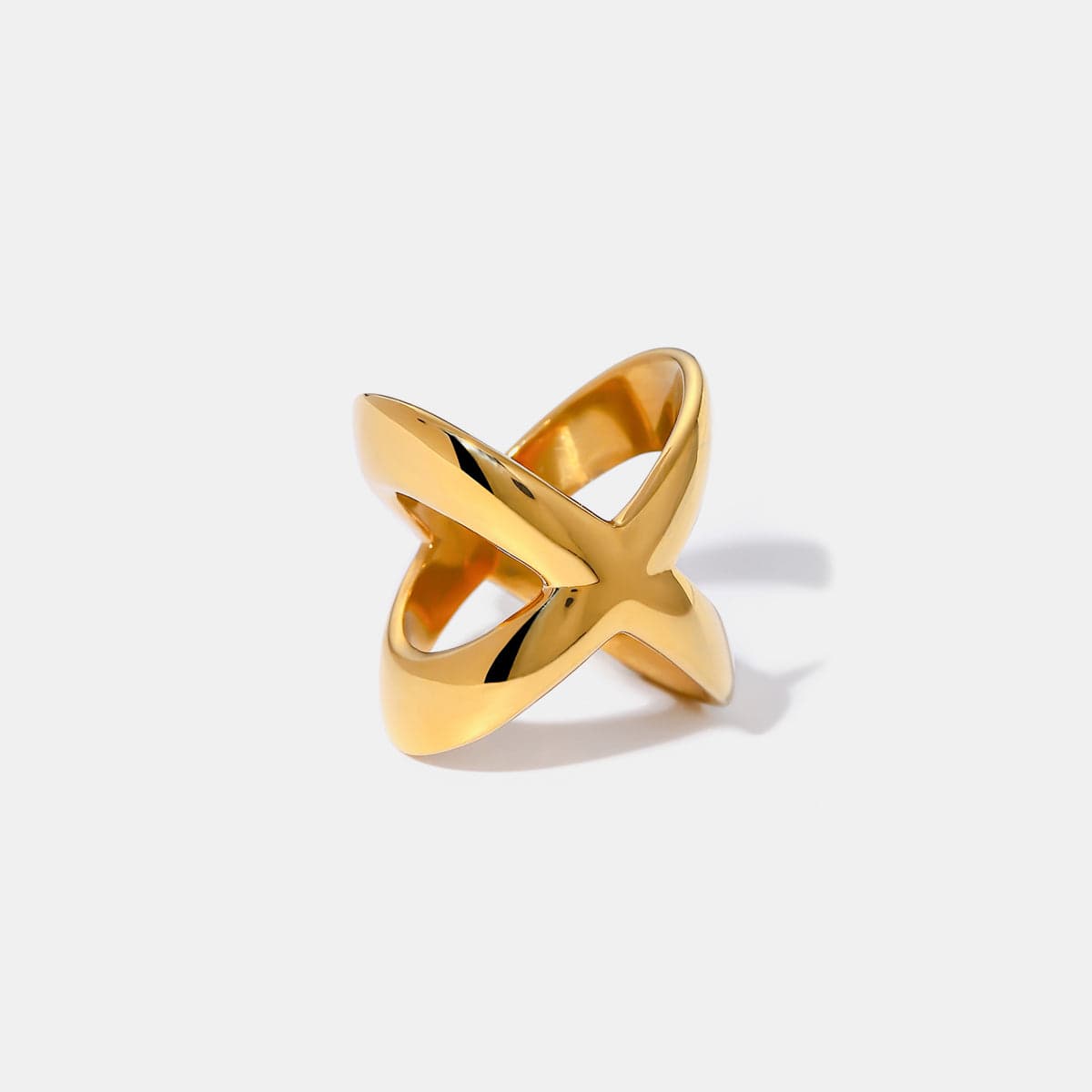 Trendsi Fall Gold / 7 18K Gold-Plated Crisscross Ring 18K Gold-Plated Crisscross Ring