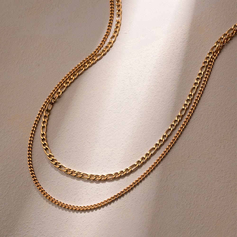 Trendsi Fall Gold / One Size Stainless Steel Double-Layered Necklace Stainless Steel Double-Layered Necklace