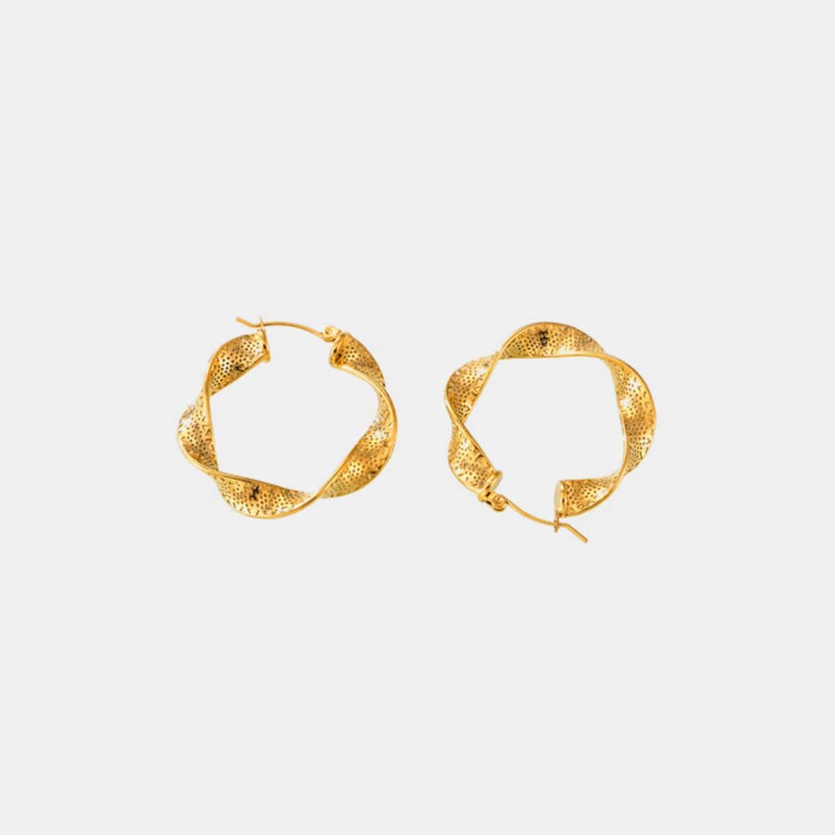 Trendsi Fall Gold / One Size Titanium Steel Twisted Earrings Titanium Steel Twisted Earrings
