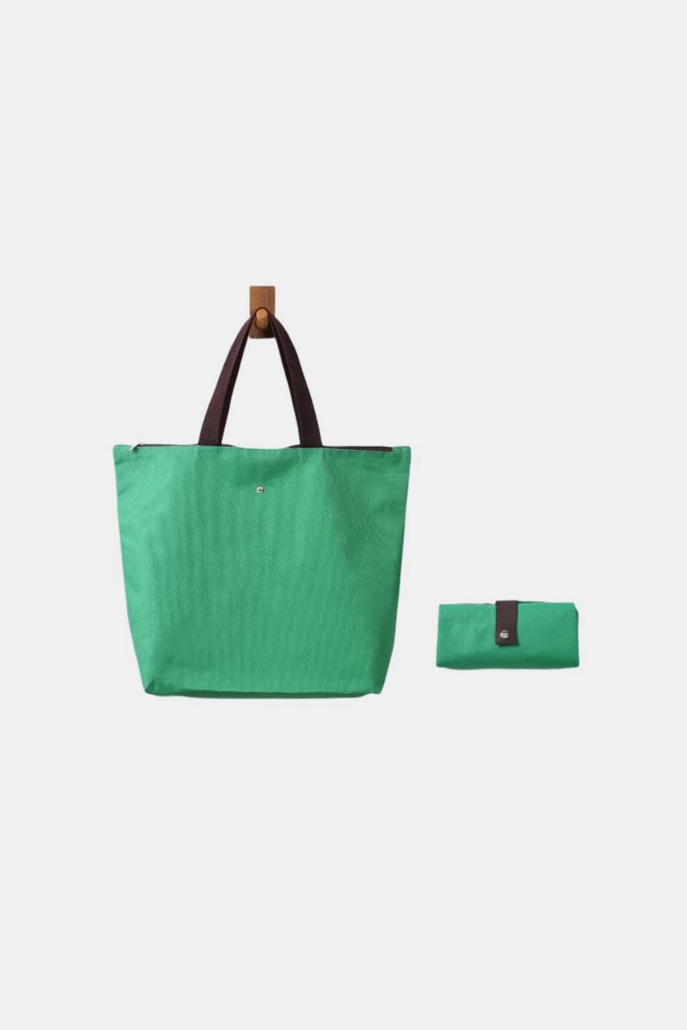 Trendsi Fall Green / One Size Zenana Large Capacity Foldable Oxford Tote Bag Zenana Large Capacity Foldable Oxford Tote Bag
